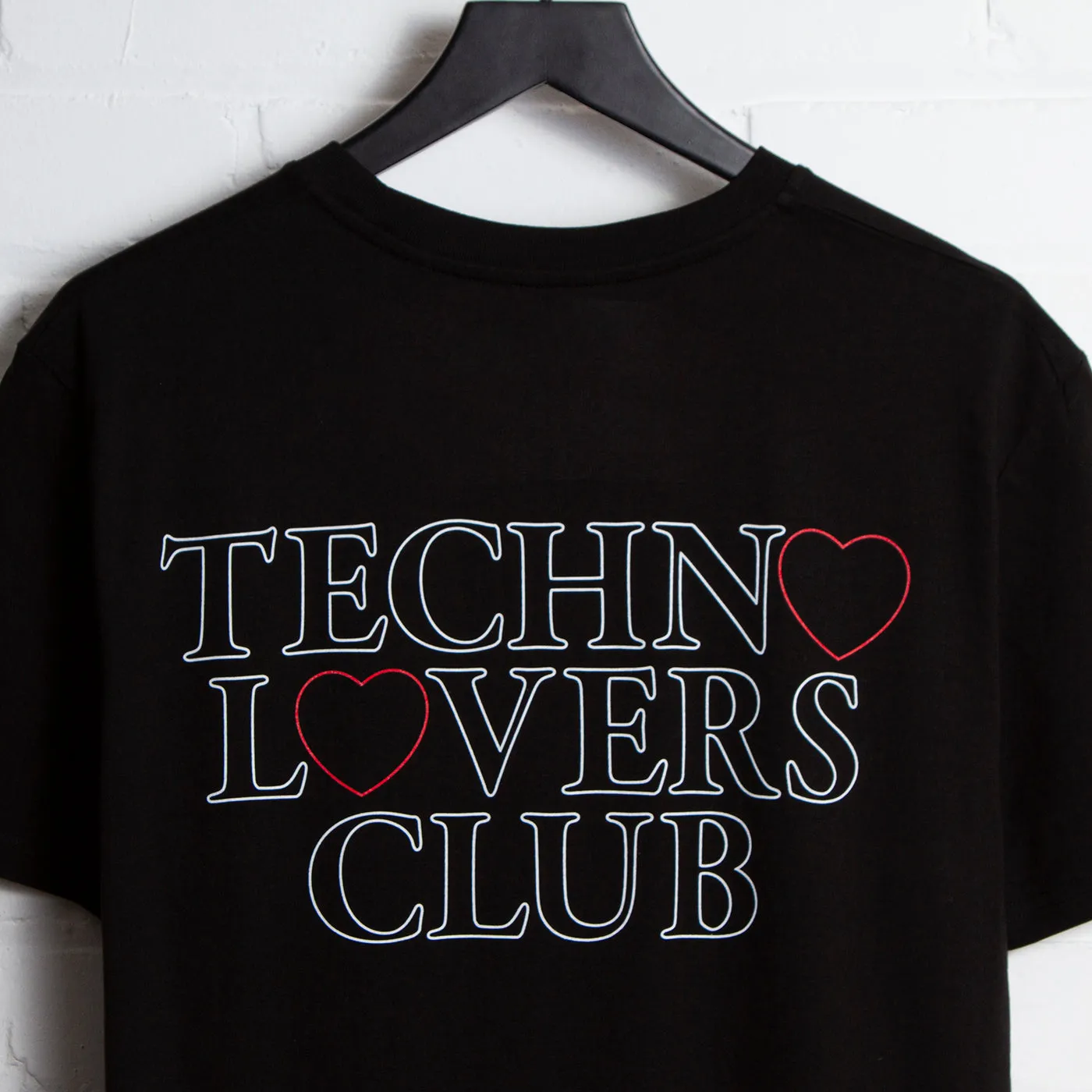 Techno Lovers Back Print - Tshirt - Black