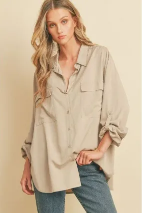 Tencel Oversized Button Down