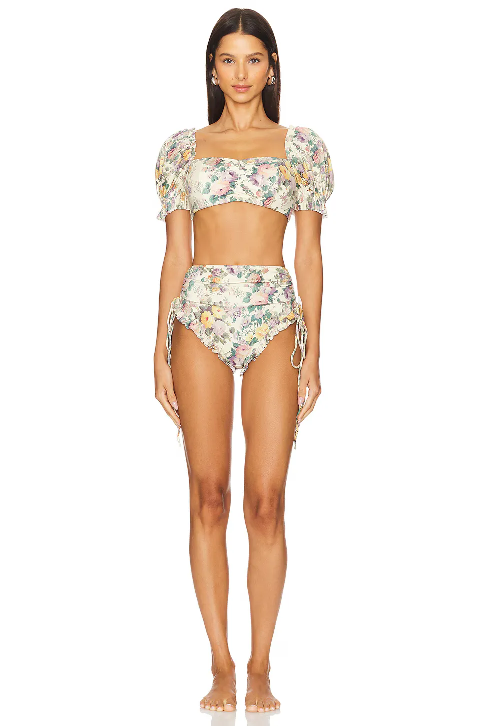 The Blonde Floral Bardot Bikini Bottoms