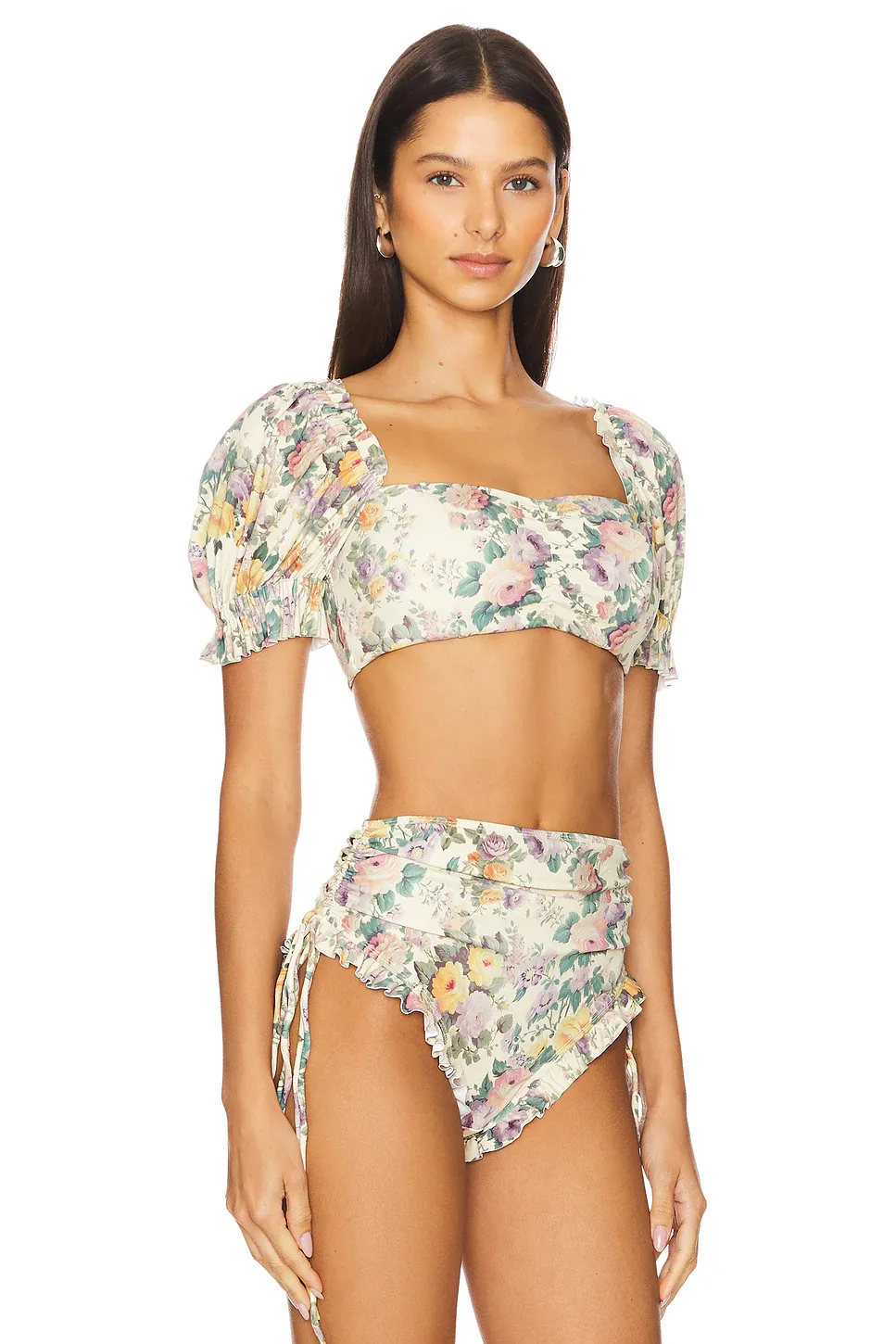 The Blonde Floral Bardot Bikini Bottoms