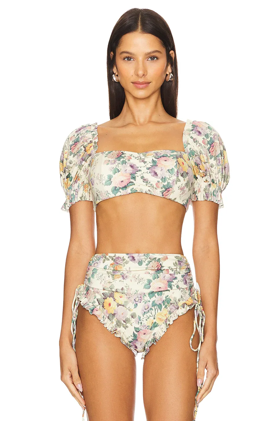 The Blonde Floral Bardot Bikini Bottoms