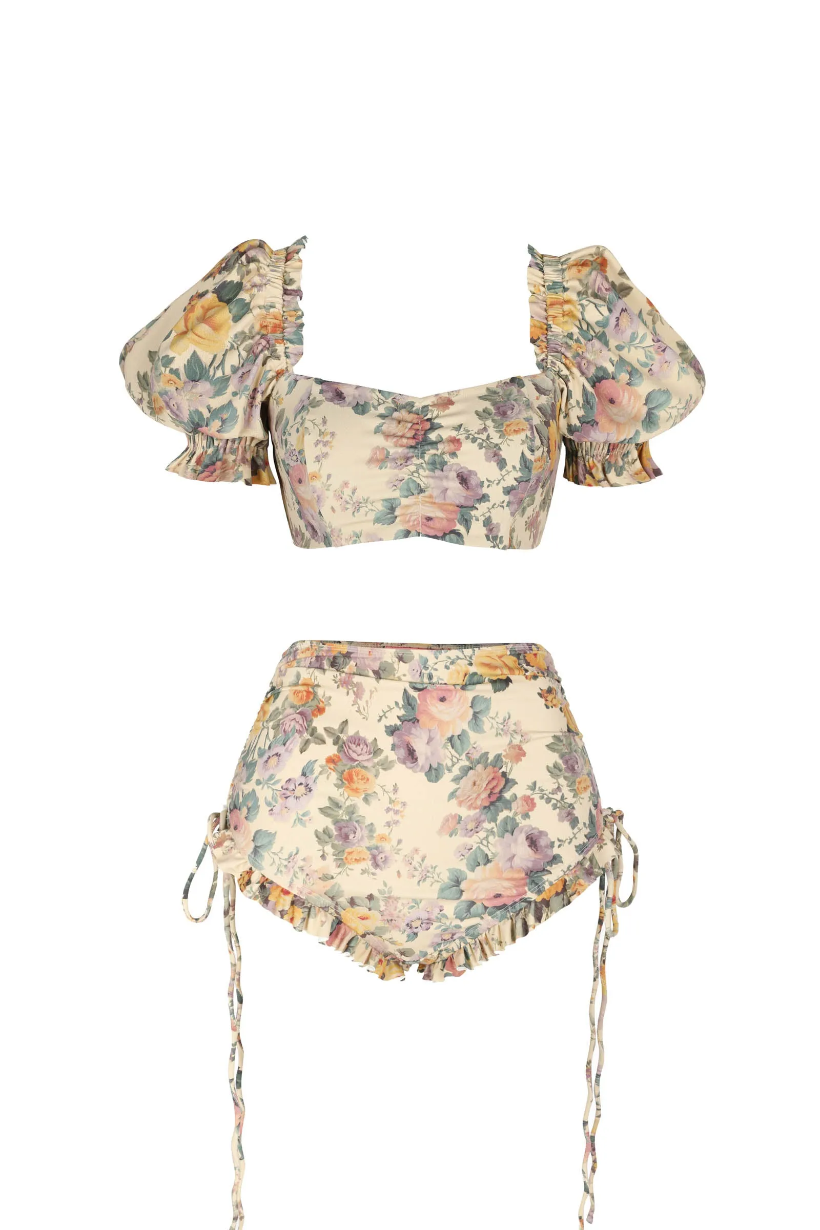 The Blonde Floral Bardot Bikini Bottoms