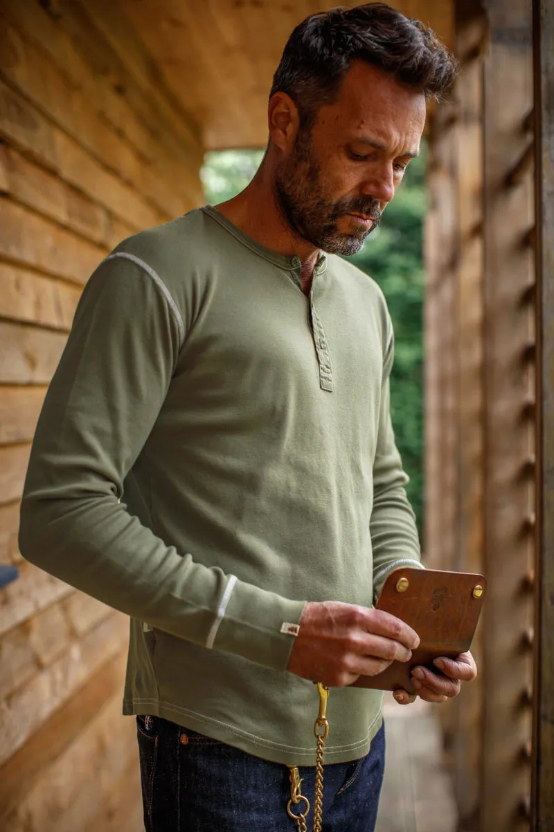 The New Elder Henley Shirt Army Green