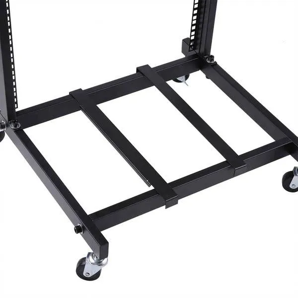 TheLAShop 4 Poles 16U 19" Audio Mixer Stand Portable Studio Rolling Rack