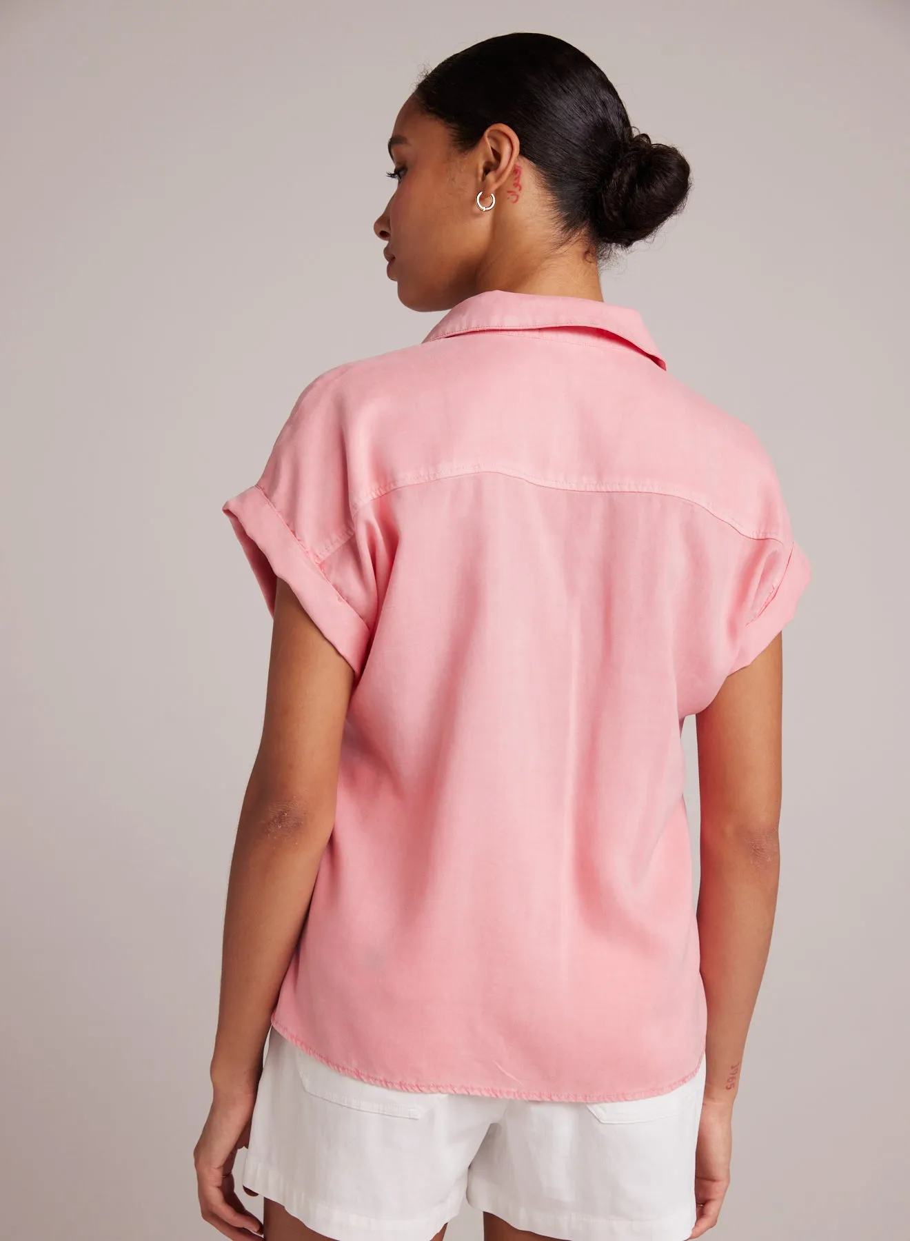 Two Pocket Short Sleeve Shirt - Blossom Pink