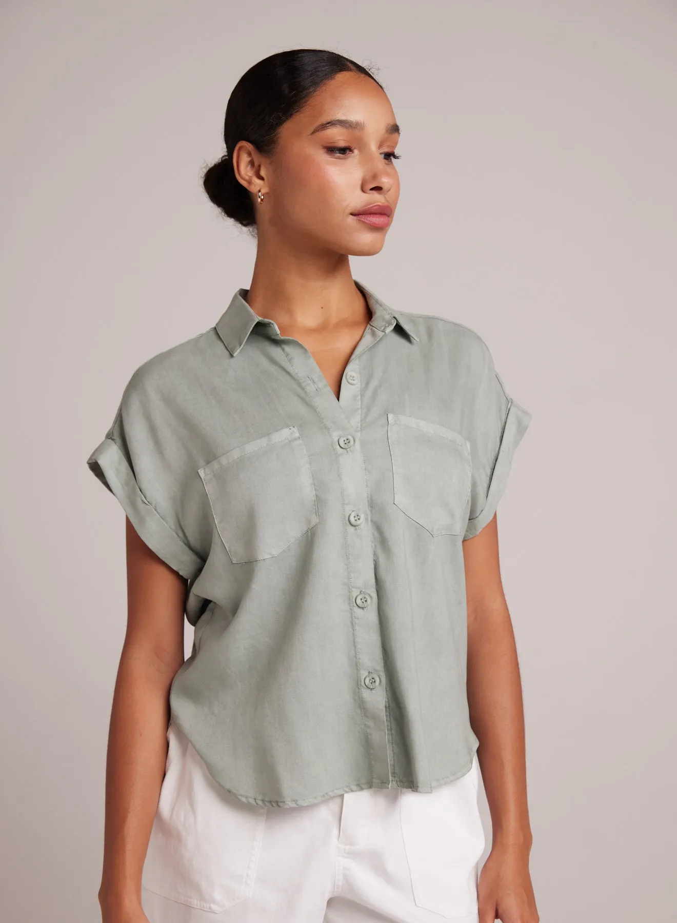 Two Pocket Short Sleeve Shirt - Oasis Green