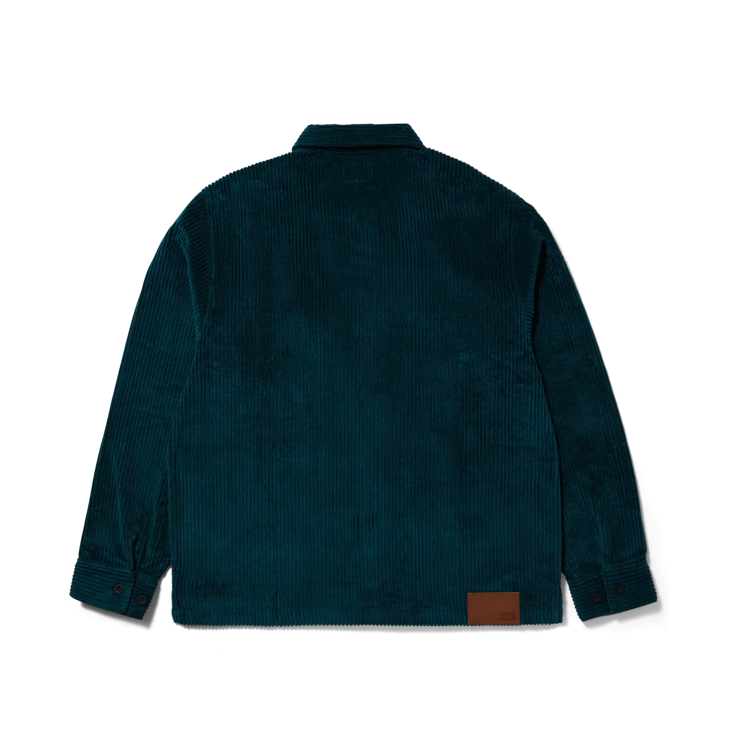 Two Tone Corduroy Zip Shacket