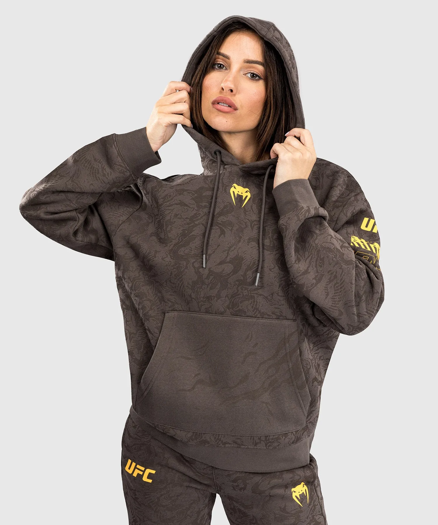 UFC Fusion by Venum Fight Week Women’s Pullover Hoodie - Earthen Brown