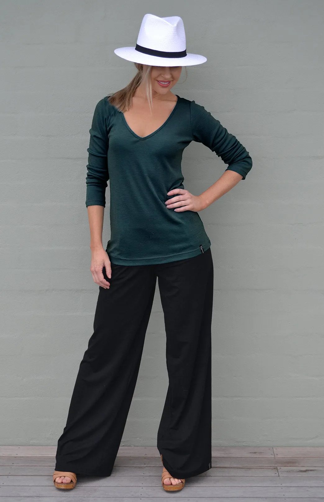 V-Neck Top - Rib (discontinued colours)