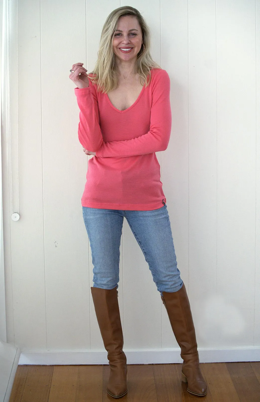 V-Neck Top - Rib (discontinued colours)