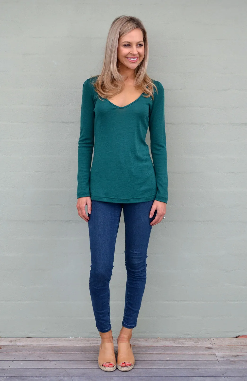 V-Neck Top - Rib (discontinued colours)