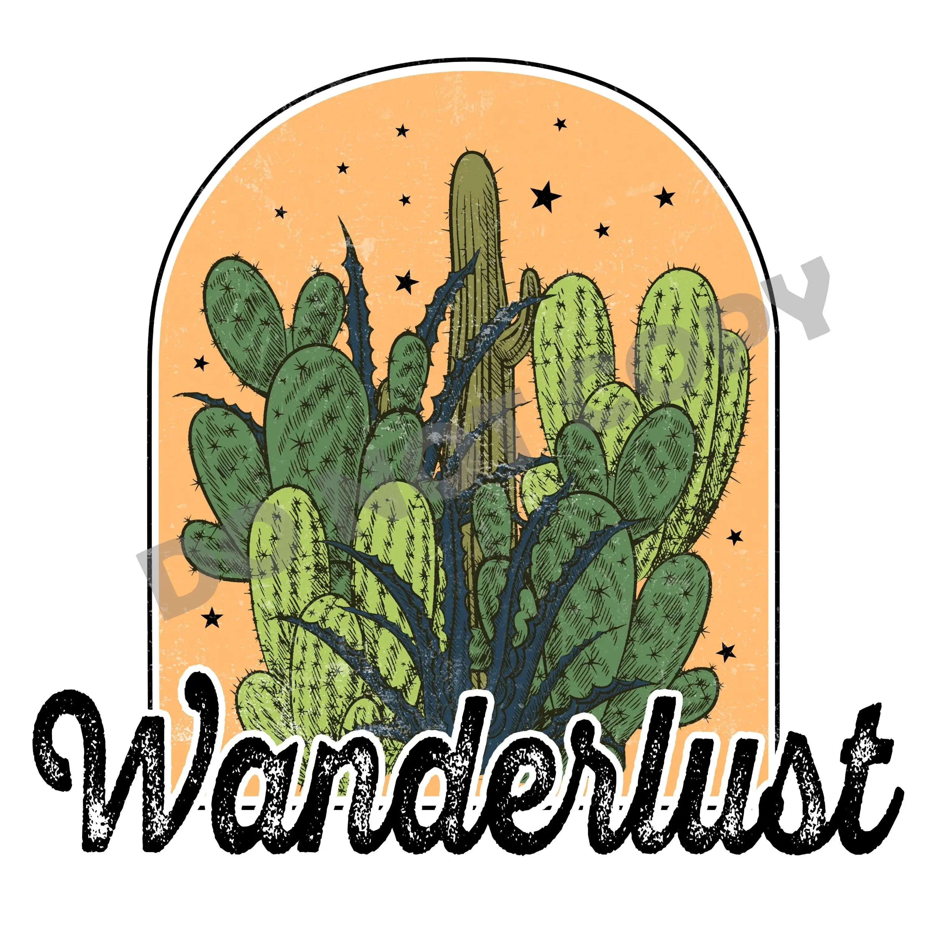 Wanderlust Cactus - DTF Transfer