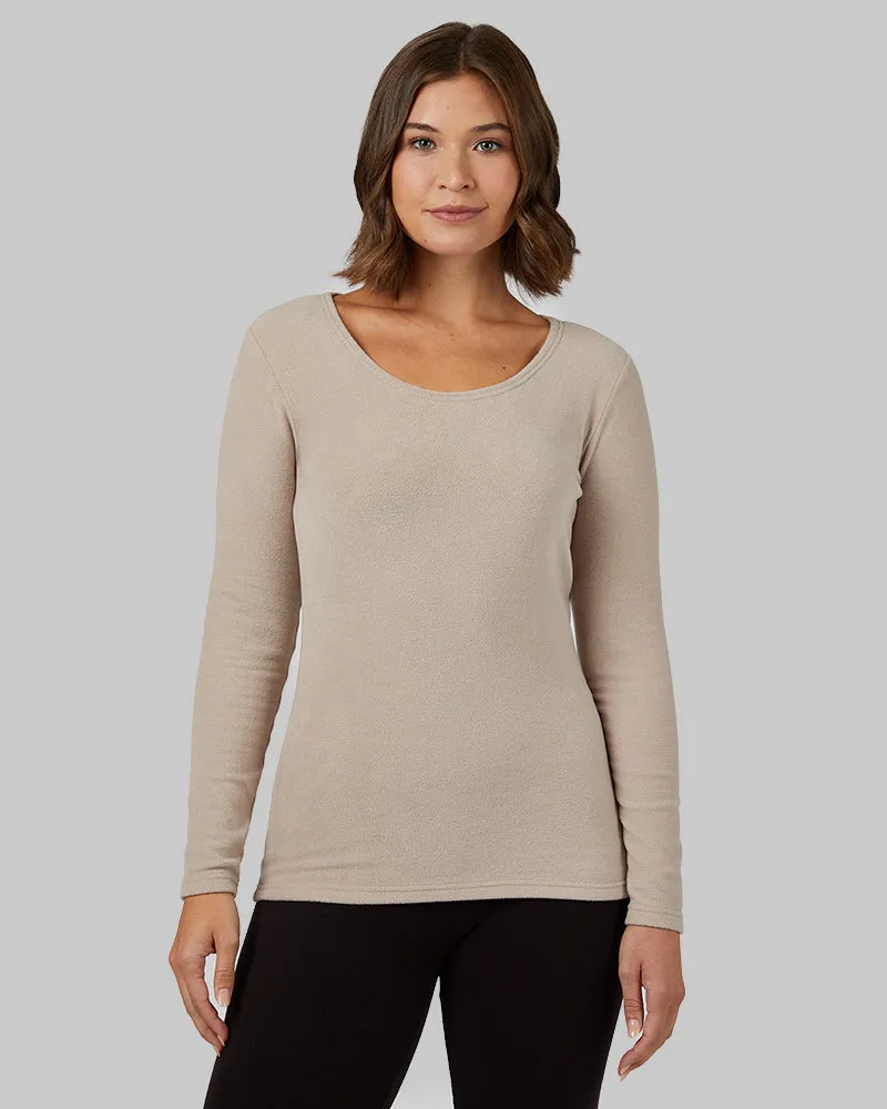 WOMEN'S HEAVYWEIGHT FLEECE BASELAYER SCOOP TOP