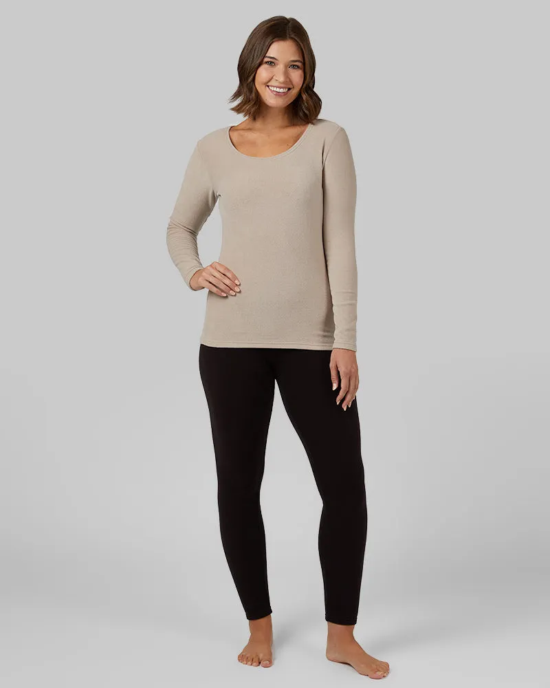 WOMEN'S HEAVYWEIGHT FLEECE BASELAYER SCOOP TOP