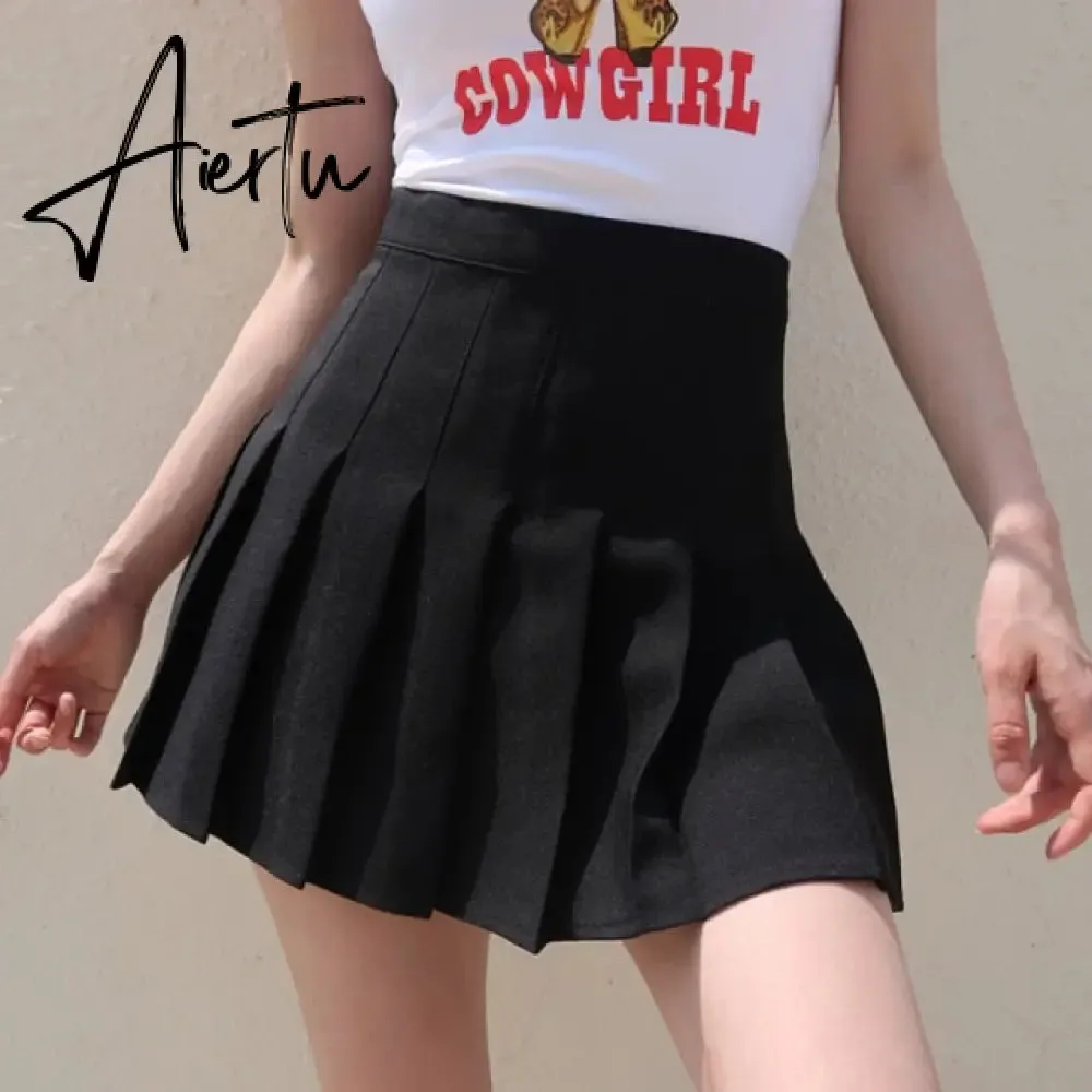 Y2K Harajuku Tartan Women Skirt Sexy Plaid Pleated Skirts Fashion Mini Dance Skirt Side Button High Waist School Skirts Female